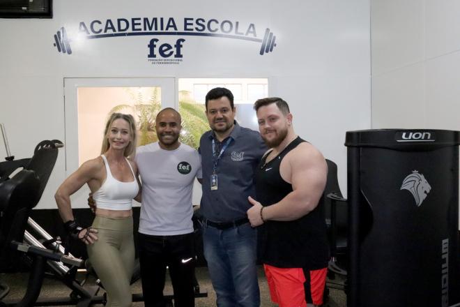 Imagem da Galeria da Notícia: FEF inaugura Academia Escola em parceria com a Lion Fitness e New Cycle