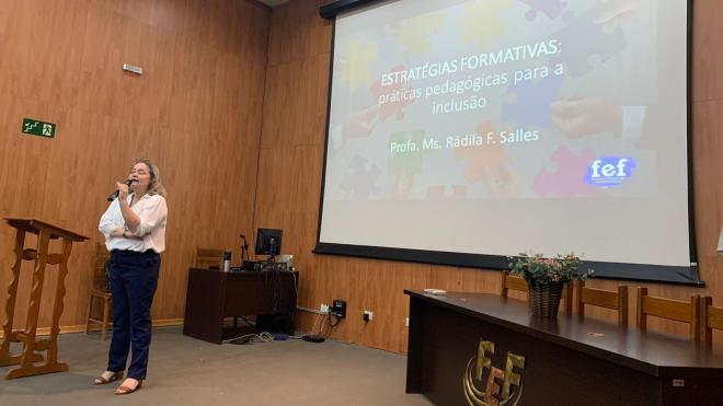 Imagem da Galeria da Notícia: FEF realiza mais uma Capacitação Docente focada em Estratégias Inclusivas para o Ensino Superior