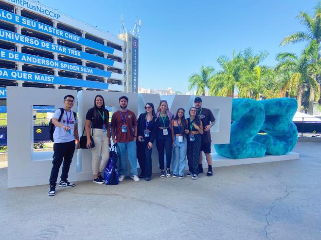 Imagem da Galeria da Notícia: Alunos do curso de Publicidade da FEF participam da CCXP 2023
